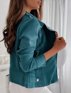 Outlet Women's Bomber Jacket Casual Jacket Outdoor Street Daily Fall Winter Short Coat Regular Fit Warm Breathable Comtemporary Stylish Jacket Long Sleeve Solid Color with Pockets Full Zip White Red Blue Women Jackets