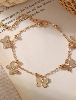 Outlet Women's Bracelets Fashion Outdoor Butterfly Bracelets & Bangles Women Trendy Jewelry