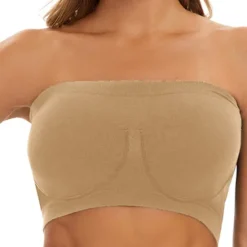 Hot Women's Bras & Bralettes Tube Bra Strapless Full Coverage Solid Color Scoop Neck Micro-elastic Breathable Invisible Casual Daily Nylon Green / 1 PC Home Outfits Women Lingerie