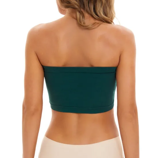 Hot Women's Bras & Bralettes Tube Bra Strapless Full Coverage Solid Color Scoop Neck Micro-elastic Breathable Invisible Casual Daily Nylon Green / 1 PC Home Outfits Women Lingerie