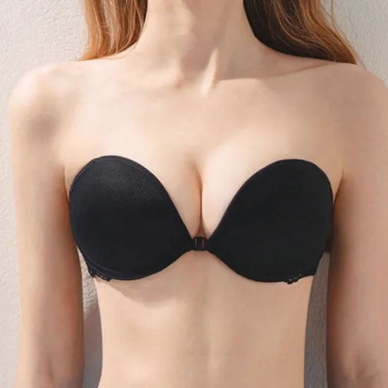 New Women's Bras & Bralettes Tube Bra Strapless Demi Cup Solid Color V Neck Stretchy Breathable Invisible Casual Daily Nylon White / 1 PC Home Outfits Women Lingerie