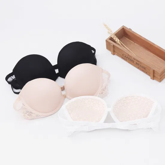 New Women's Bras & Bralettes Tube Bra Strapless Demi Cup Solid Color V Neck Stretchy Breathable Invisible Casual Daily Nylon White / 1 PC Home Outfits Women Lingerie