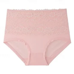 Clearance Women's Brief Underwear 1 PC Underwear Fashion Simple Sexy Lace Hole Flower High Waist Sexy Black Purple Pink M L XL Home Outfits Women Lingerie