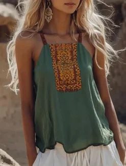 Best Women's Camisole Tank Top Floral Paisley Bohemia Hawaiian Stylish Sleeveless Strap Regular Tops Daily Print Summer Spring Women Tank Tops & Camis