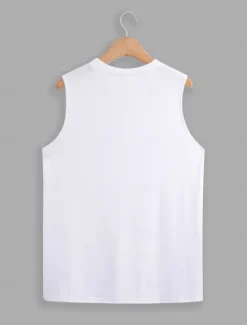Women's Camisole Tank Top Sleeveless Round Neck White Asymmetrical Layered Elegant Draped Summer Spring Casual Workwear Regular Fit Versatile Top Clothing Apparel Women Tank Tops & Camis