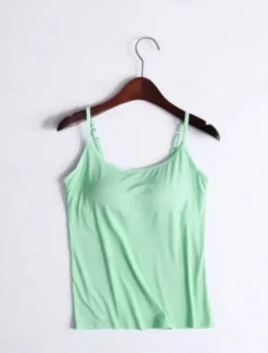 Online Women's Camisole Tank Top Solid Color Daily Casual Sleeveless Strap Regular Tops Daily Black White Pink Purple Fuchsia Summer Women Tank Tops & Camis