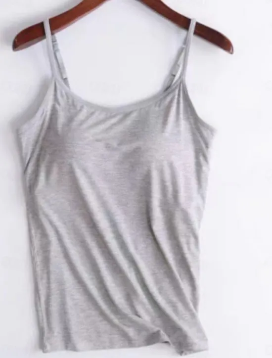 Online Women's Camisole Tank Top Solid Color Daily Casual Sleeveless Strap Regular Tops Daily Black White Pink Purple Fuchsia Summer Women Tank Tops & Camis