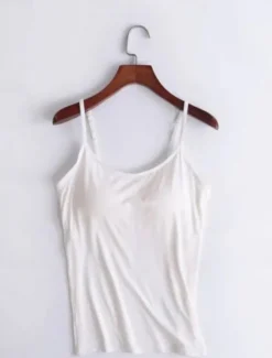 Online Women's Camisole Tank Top Solid Color Daily Casual Sleeveless Strap Regular Tops Daily Black White Pink Purple Fuchsia Summer Women Tank Tops & Camis