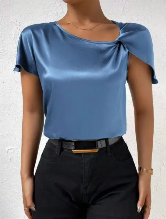 Best Women's Camisole Tank Top Solid Color Elegant Stylish Short Sleeve V Neck Regular Tops Wedding Guest Work Black Pink Navy Blue Green Khaki Summer Spring Women Tank Tops & Camis
