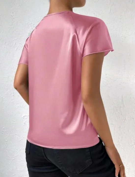 Best Women's Camisole Tank Top Solid Color Elegant Stylish Short Sleeve V Neck Regular Tops Wedding Guest Work Black Pink Navy Blue Green Khaki Summer Spring Women Tank Tops & Camis