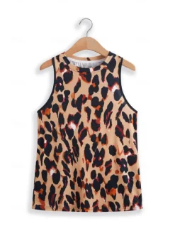 Women's Camisole Tank Top Vest Fashion Streetwear Print Sleeveless Regular Tops Crew Neck Casual Pink Brown Green Khaki Summer Women Tank Tops & Camis