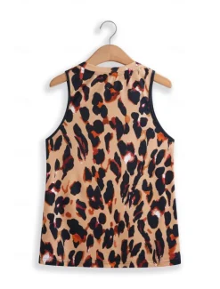 Women's Camisole Tank Top Vest Fashion Streetwear Print Sleeveless Regular Tops Crew Neck Casual Pink Brown Green Khaki Summer Women Tank Tops & Camis