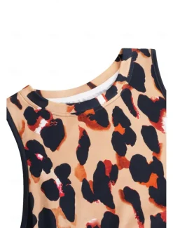 Women's Camisole Tank Top Vest Fashion Streetwear Print Sleeveless Regular Tops Crew Neck Casual Pink Brown Green Khaki Summer Women Tank Tops & Camis