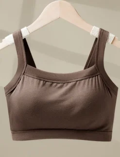 Women's Camisole Tank Top Basic Sleeveless Regular Tops Crew Neck Black White Brown Gray Summer Women Tank Tops & Camis