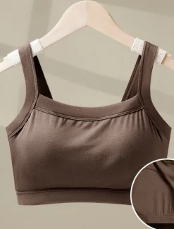Women's Camisole Tank Top Basic Sleeveless Regular Tops Crew Neck Black White Brown Gray Summer Women Tank Tops & Camis