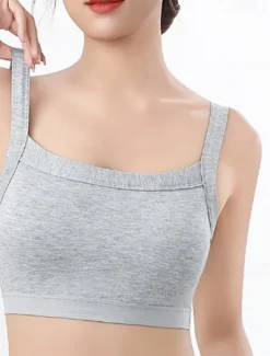 Women's Camisole Tank Top Basic Sleeveless Regular Tops Crew Neck Black White Brown Gray Summer Women Tank Tops & Camis