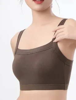 Women's Camisole Tank Top Basic Sleeveless Regular Tops Crew Neck Black White Brown Gray Summer Women Tank Tops & Camis
