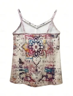 Online Women's Camisole Tank Top Graphic Stylish Casual Sleeveless Strap Regular Tops Daily Print Summer Women Tank Tops & Camis
