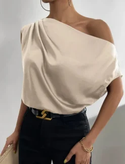 Outlet Women's Camisole Tank Top Solid Color Casual Sleeveless Crew Neck Regular Tops Daily Print Grass Green Green Beige Summer Spring Women Tank Tops & Camis