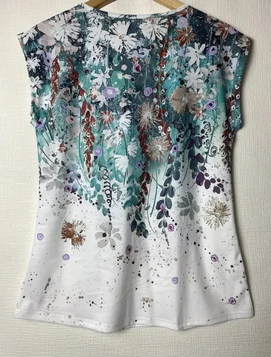 New Women's Camisole Tank Top Stylish Casual Ombre Floral Print Sleeveless Regular Tops V Neck Daily Summer Women Tank Tops & Camis|T-Shirts