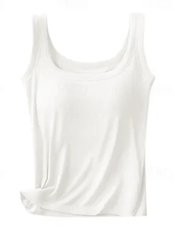 Sale Women's Camisole Tank Top Basic Sleeveless Regular Tops Crew Neck Black White Khaki Beige Gray Summer Women Tank Tops & Camis