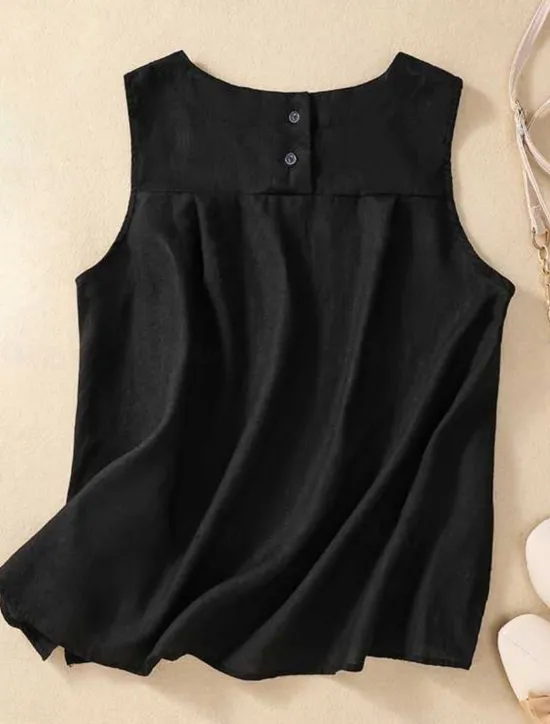 Best Women's Camisole Tank Top Solid Color Daily Casual Sleeveless Crew Neck Regular Tops Daily Black White Yellow Red Purple Summer Women Shirts