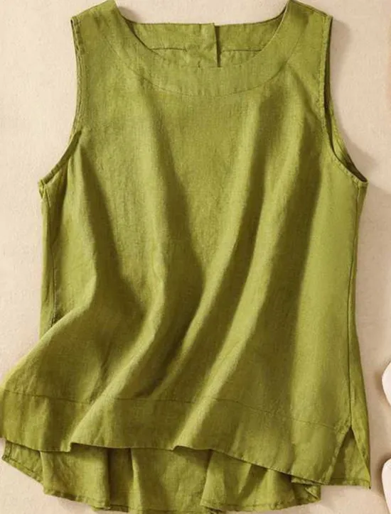 Best Women's Camisole Tank Top Solid Color Daily Casual Sleeveless Crew Neck Regular Tops Daily Black White Yellow Red Purple Summer Women Shirts