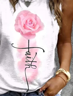 New Women's Camisole Tank Top Floral Graphic Stylish Casual Sleeveless Crew Neck Regular Tops Daily Print Summer Women Tank Tops & Camis