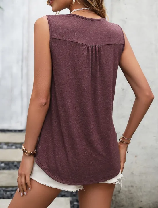 Women's Camisole Tank Top Graphic Fashion Modern Casual Sleeveless Square Neck Regular Tops Daily Going out Weekend Lace Wine Gray Summer Women Tank Tops & Camis