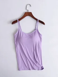 Online Women's Camisole Tank Top Solid Color Daily Basic Casual Sleeveless Strap Regular Tops Daily Backless Black White Pink Red Purple Summer Women Tank Tops & Camis