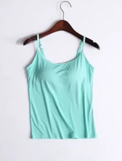 Online Women's Camisole Tank Top Solid Color Daily Basic Casual Sleeveless Strap Regular Tops Daily Backless Black White Pink Red Purple Summer Women Tank Tops & Camis