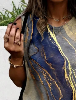 Online Women's Camisole Tank Top Color Gradient Marble Stylish Casual Sleeveless Crew Neck Regular Tops Daily Print Summer Women Tank Tops & Camis