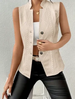 Outlet Women's Camisole Tank Top Solid Color Elegant Daily Stylish Sleeveless V Neck Regular Tops Daily Holiday Buttons Black White Khaki Gray Summer Women Tank Tops & Camis
