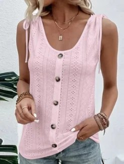New Women's Camisole Tank Top Plain Elegant Casual Sleeveless Crew Neck Regular Tops Daily Holiday Lace Ruched White Yellow Pink Blue Purple Summer Spring Women Tank Tops & Camis