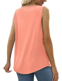 Sale Women's Camisole Tank Top Black White Pink Plain Sexy Street Daily Fashion Square Neck Regular Fit S Women Tank Tops & Camis
