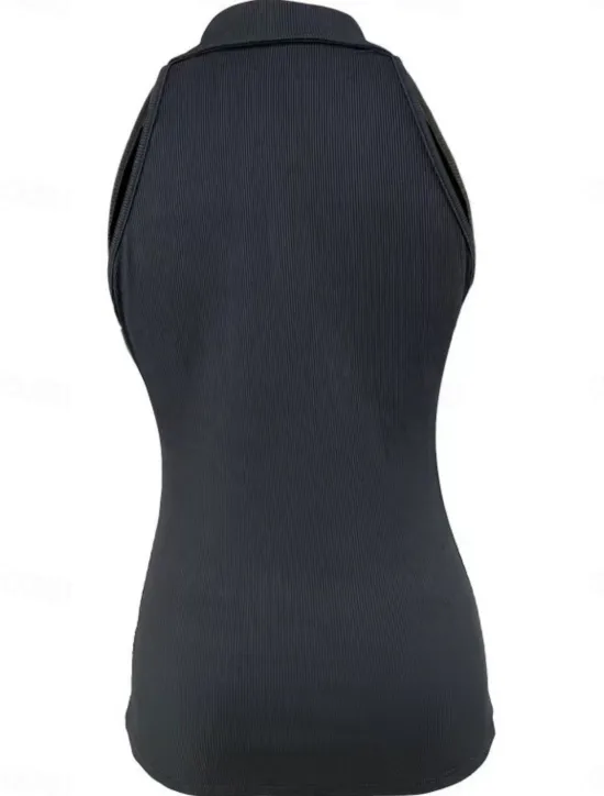 Clearance Women's Camisole Tank Top Solid Color Modern Casual Sleeveless Shirt Collar Regular Tops Daily Zipper Black Wine Blue Brown Green Summer Women Tank Tops & Camis