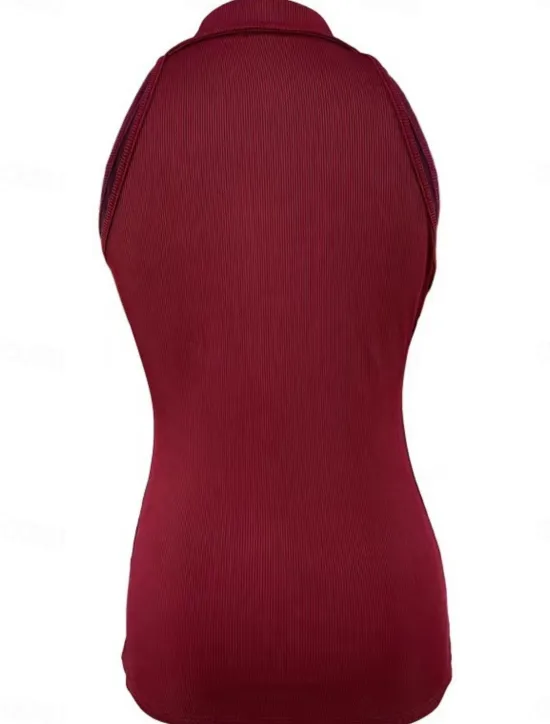 Clearance Women's Camisole Tank Top Solid Color Modern Casual Sleeveless Shirt Collar Regular Tops Daily Zipper Black Wine Blue Brown Green Summer Women Tank Tops & Camis