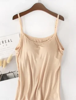 New Women's Camisole Tank Top Solid Color Daily Basic Casual Sleeveless Strap Regular Tops Daily Backless Black Purple Green Beige Summer Women Tank Tops & Camis