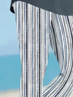 Clearance Women's Capri Pants Leggings Vacation Vintage Fashion Calf-Length High Waist Graphic Polka Dot Striped Printing Breathable Soft Stretchy Outdoor Vacation Street Black & White Grey White Blue Summer Women Leggings