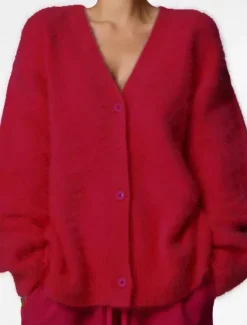 Hot Women's Cardigan Fashion Daily Solid Color Fuzzy V Neck Open Front Knitted Long Sleeve Regular Tops Knit Work White Red Fall Winter Women Cardigans & Outerwears