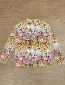 Discount Women's Cardigan Sweater Knitted Ribbed Button Front Round Neck Long Sleeve Lightweight female Daily Floral Graphic Crew Neck Print Regular Tops Knit Weekend Fall Winter Women Cardigans & Outerwears