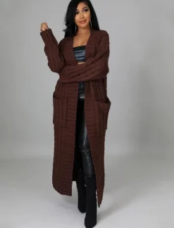 Clearance Women's Cardigan Sweater Sexy Solid Color Chunky V Neck Knitted Drop Shoulder Long Sleeve Tunic Knit Home Daily Red Brown Black Fall Winter Women Cardigans & Outerwears
