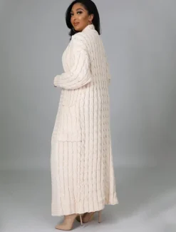 Clearance Women's Cardigan Sweater Sexy Solid Color Chunky V Neck Knitted Drop Shoulder Long Sleeve Tunic Knit Home Daily Red Brown Black Fall Winter Women Cardigans & Outerwears