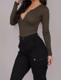 Discount Women's Cargo Pants Joggers Pants Trousers Fashion Streetwear Full Length Mid Waist Plain Pocket Comfort Breathability Soft Micro-elastic Vacation Street Daily Black Red Khaki Fall Winter Women Pants