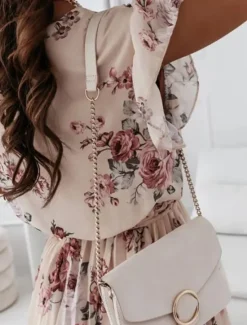 Outlet Women's Casual Dress Floral Print V Neck Mini Dress Stylish Casual Daily Date Short Sleeve Summer Women Spring Dresses