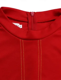 Outlet Women's Casual Dress Midi Dress Zipper Daily Date Fashion Streetwear Stand Collar 3/4 Length Sleeve Red Green Dark Blue Color Women Work Dresses