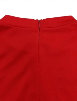 Outlet Women's Casual Dress Midi Dress Zipper Daily Date Fashion Streetwear Stand Collar 3/4 Length Sleeve Red Green Dark Blue Color Women Work Dresses