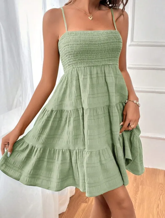 Women's Casual Dress Mini Dress Ruffle Backless Date Vacation Streetwear Basic Spaghetti Strap Sleeveless Black Pink Light Blue Color Women Sundresses