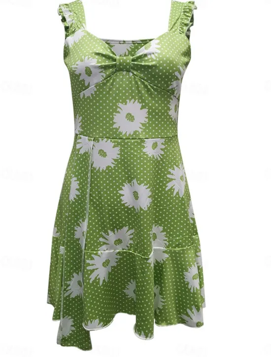Online Women's Casual Dress Slip Dress Floral Print Strap Mini Dress Casual Daily Date Sleeveless Summer Women Sundresses