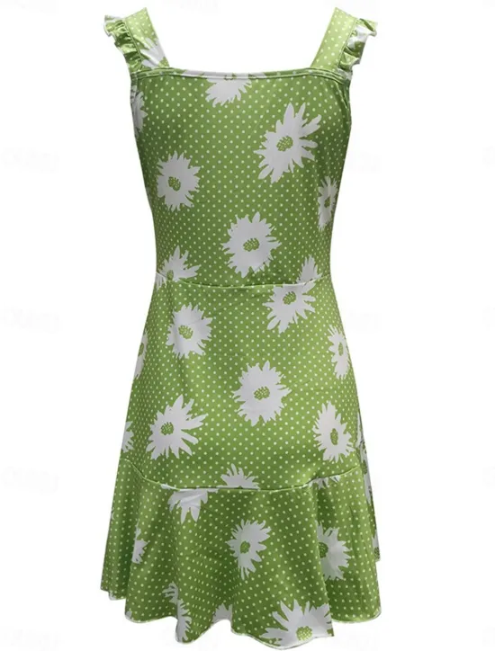 Online Women's Casual Dress Slip Dress Floral Print Strap Mini Dress Casual Daily Date Sleeveless Summer Women Sundresses